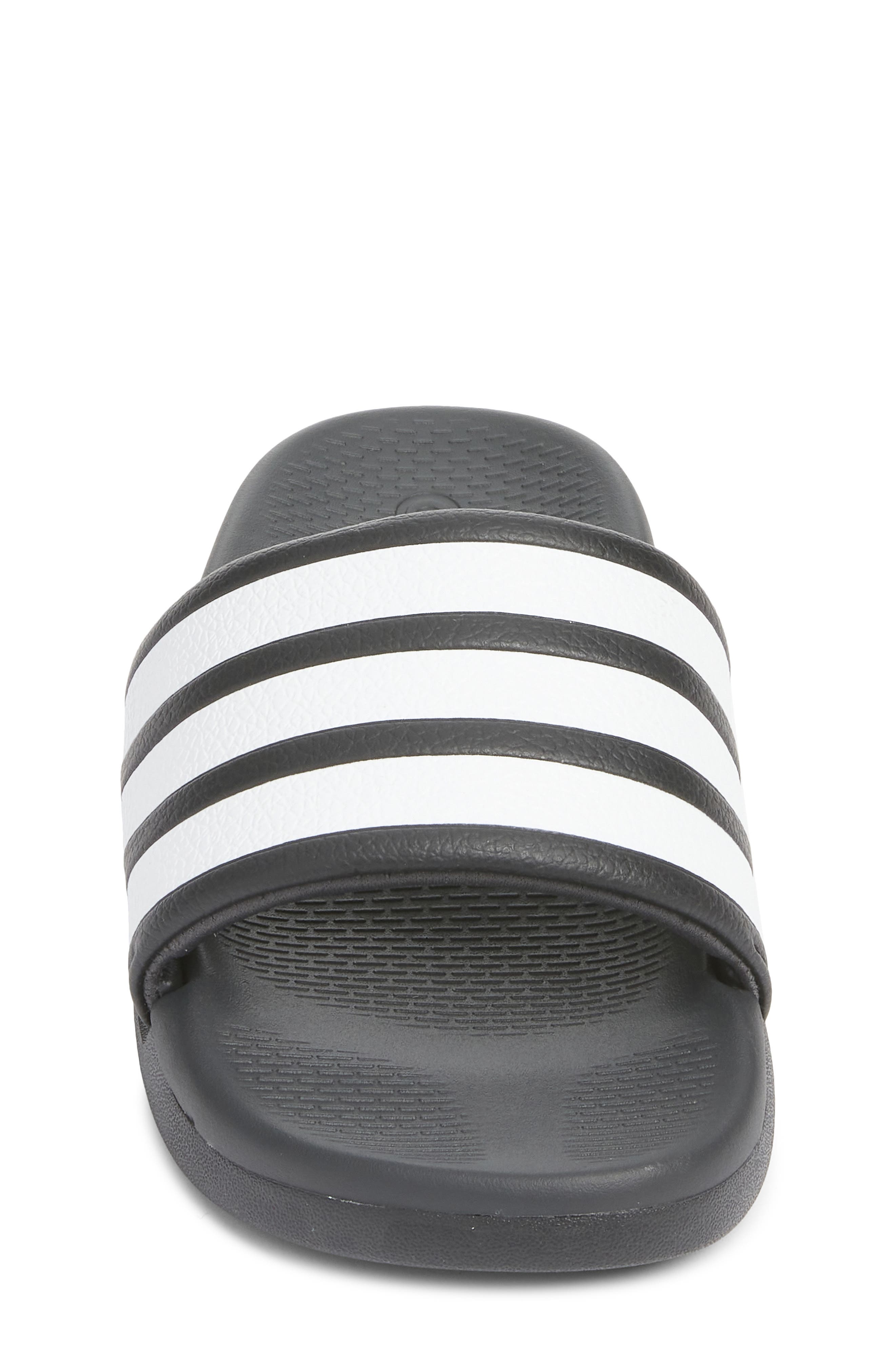 adidas Kids' Adilette Comfort 2.0 Sport Slide, Alternate, color, Core Black/ White/ Carbon