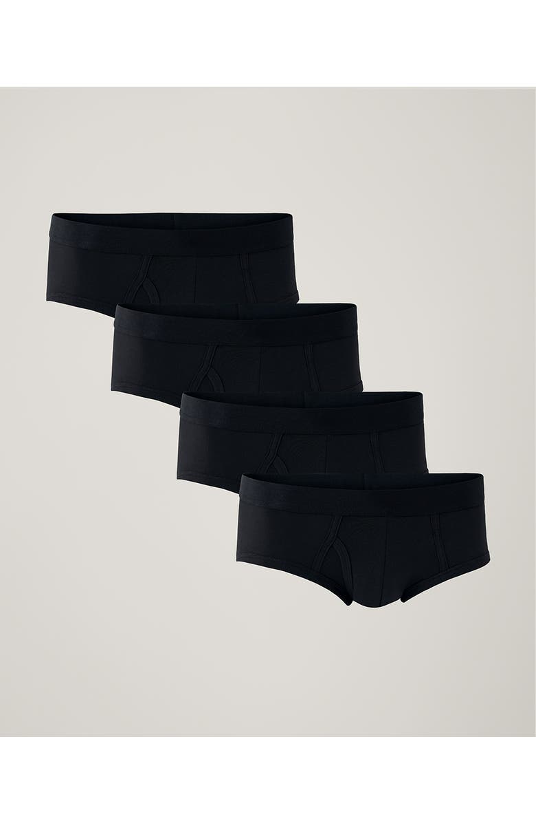 Pact Organic Cotton Everyday Brief 4-Pack, Alternate, color, Black