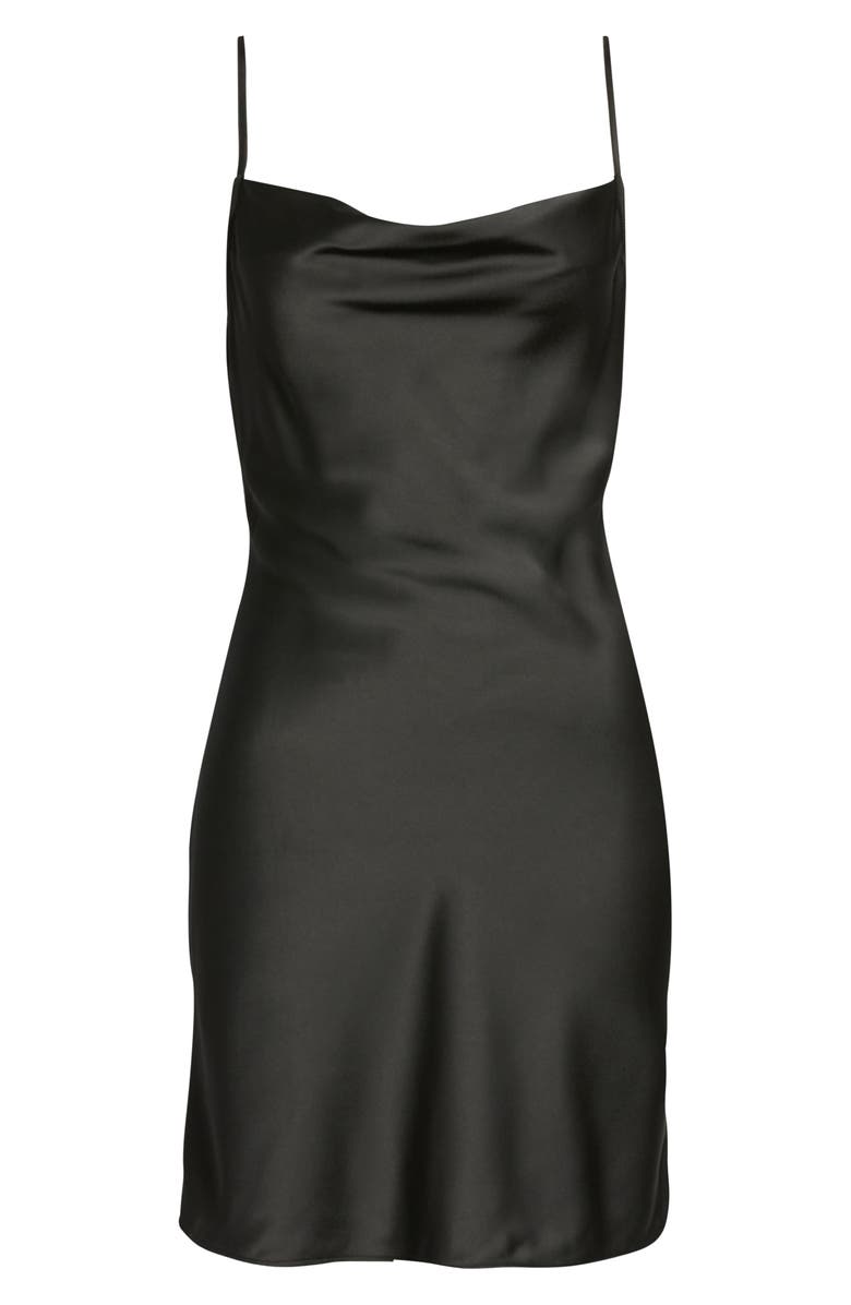 BP. Cowl Neck Satin Minidress, Alternate, color, 