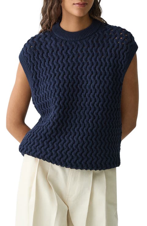 Open Stitch Sweater Vest