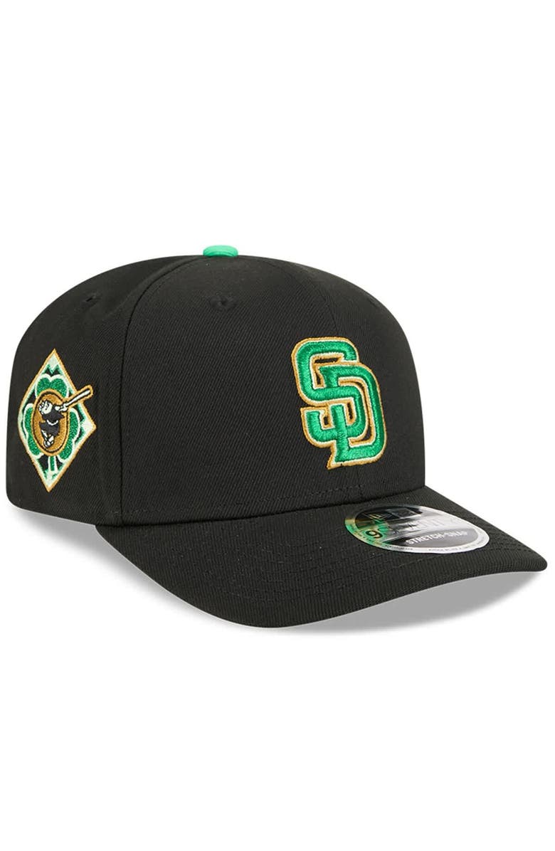 New Era Men's New Era  Black San Diego Padres 2026 St. Patrick's Day 9SEVENTY Adjustable Hat, Main, color, Black