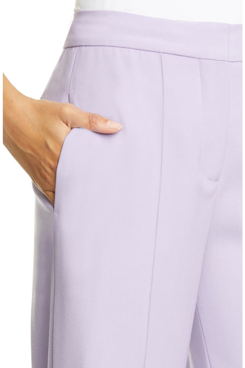 Pintuck Tropical Stretch Wool Wide Leg Pants, Alternate, color, LAVENDER