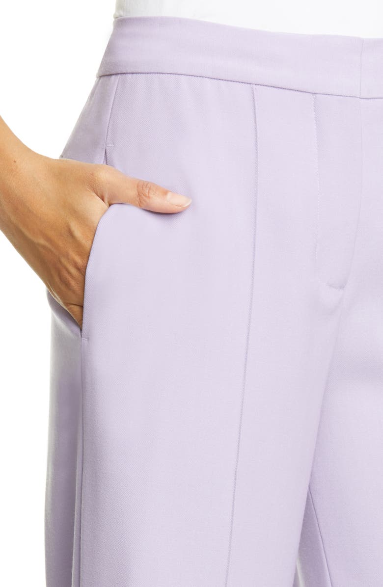 Adam Lippes Pintuck Tropical Stretch Wool Wide Leg Pants, Alternate, color,