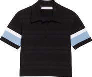 Carolina Herrera Stripe Knit Polo