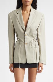 Alexander Wang Drawstring Waist Silk Jacket