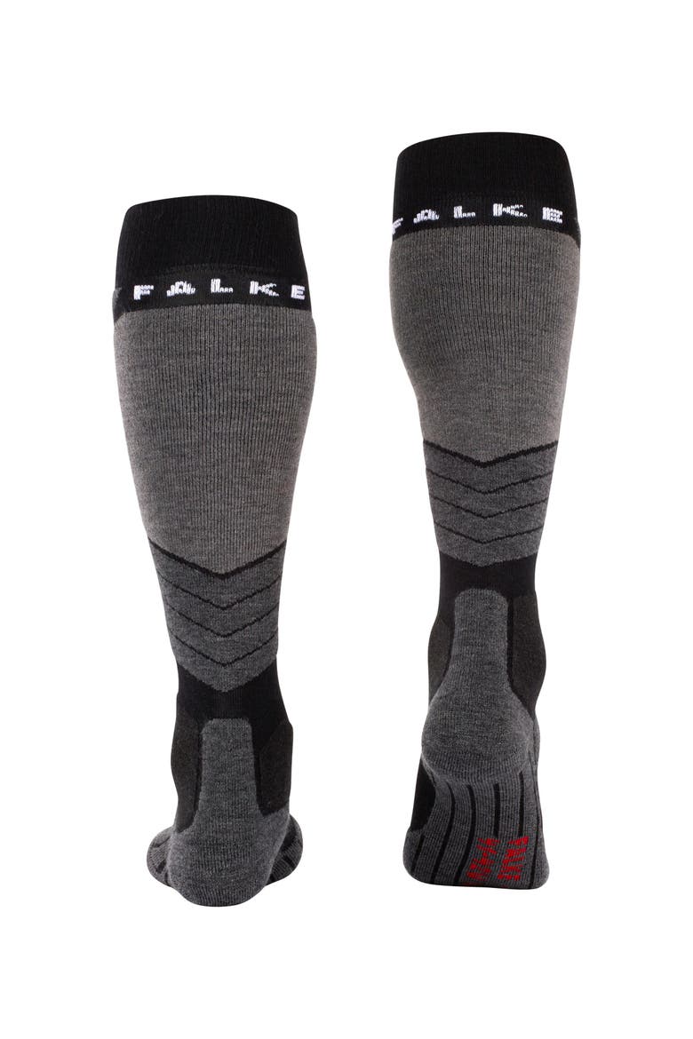 SK2 Intermediate Wool Ski Socks, Alternate, color, Black-Mix
