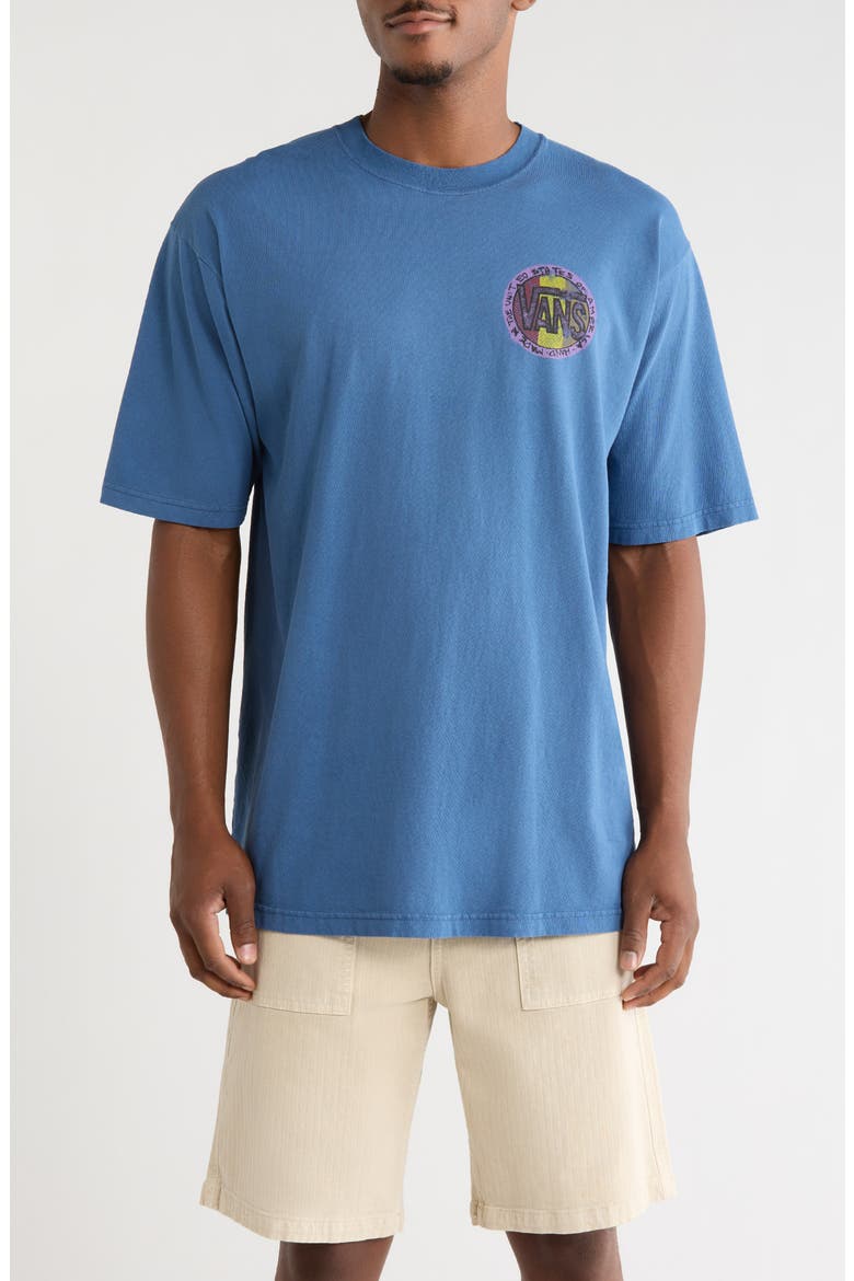 Blotched Circle Cotton Graphic T-Shirt, Main, color, TRUE NAVY