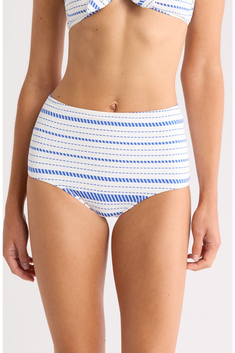 Elsi High Waist Bikini Bottoms, Main, color, TIKI AZURE