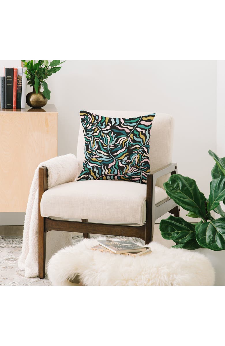 Deny Designs Evamatise Springtime Florals Throw Pillow, Alternate, color, Multi