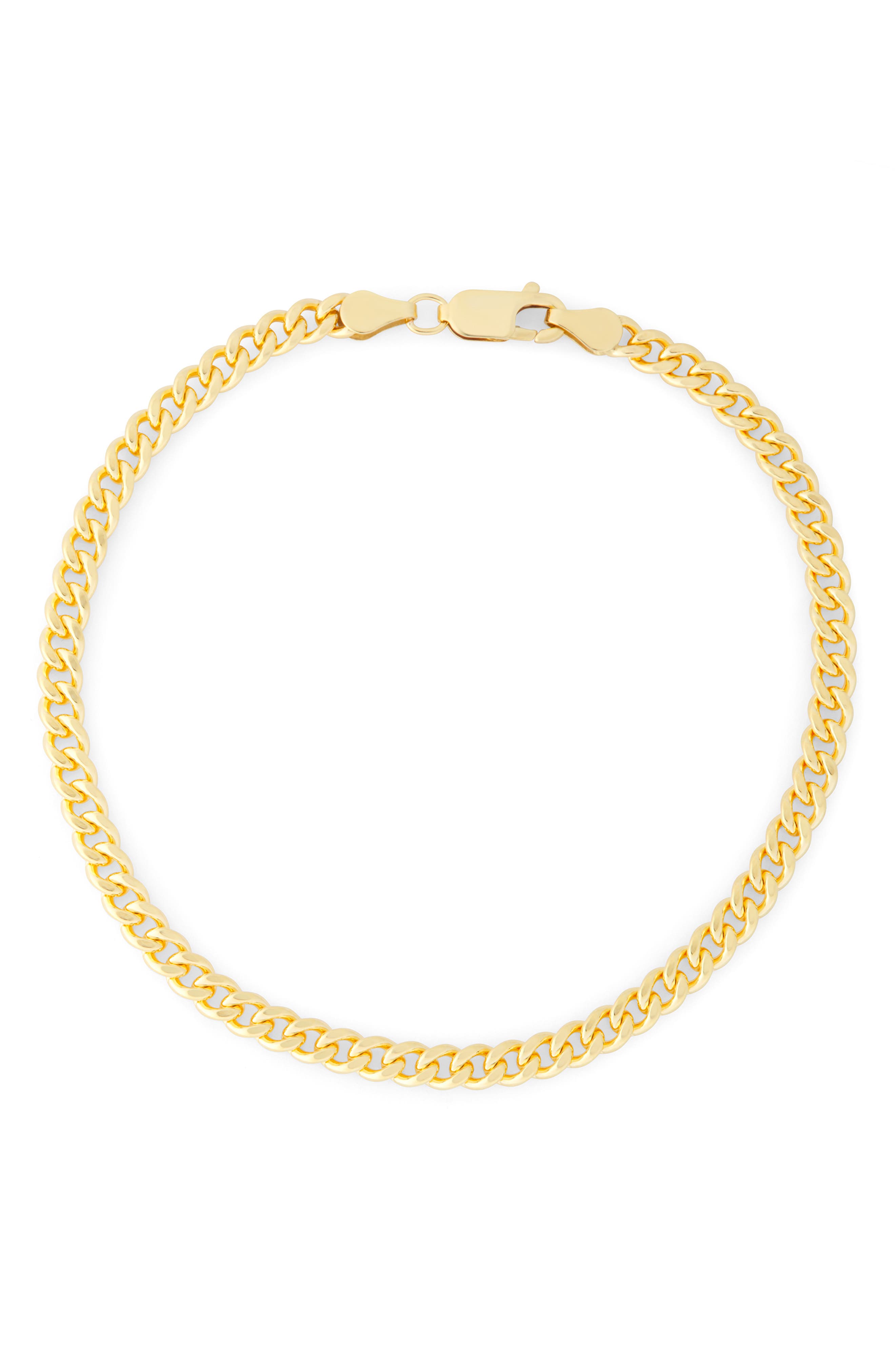 FUZION CREATIONS Men's Curb Chain Bracelet