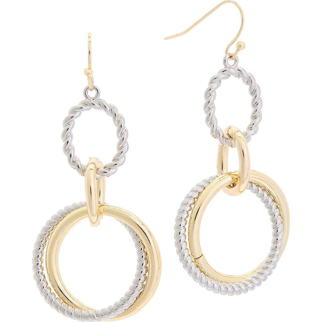 Juvell Two-tone Circle Drop Earrings In Multi
