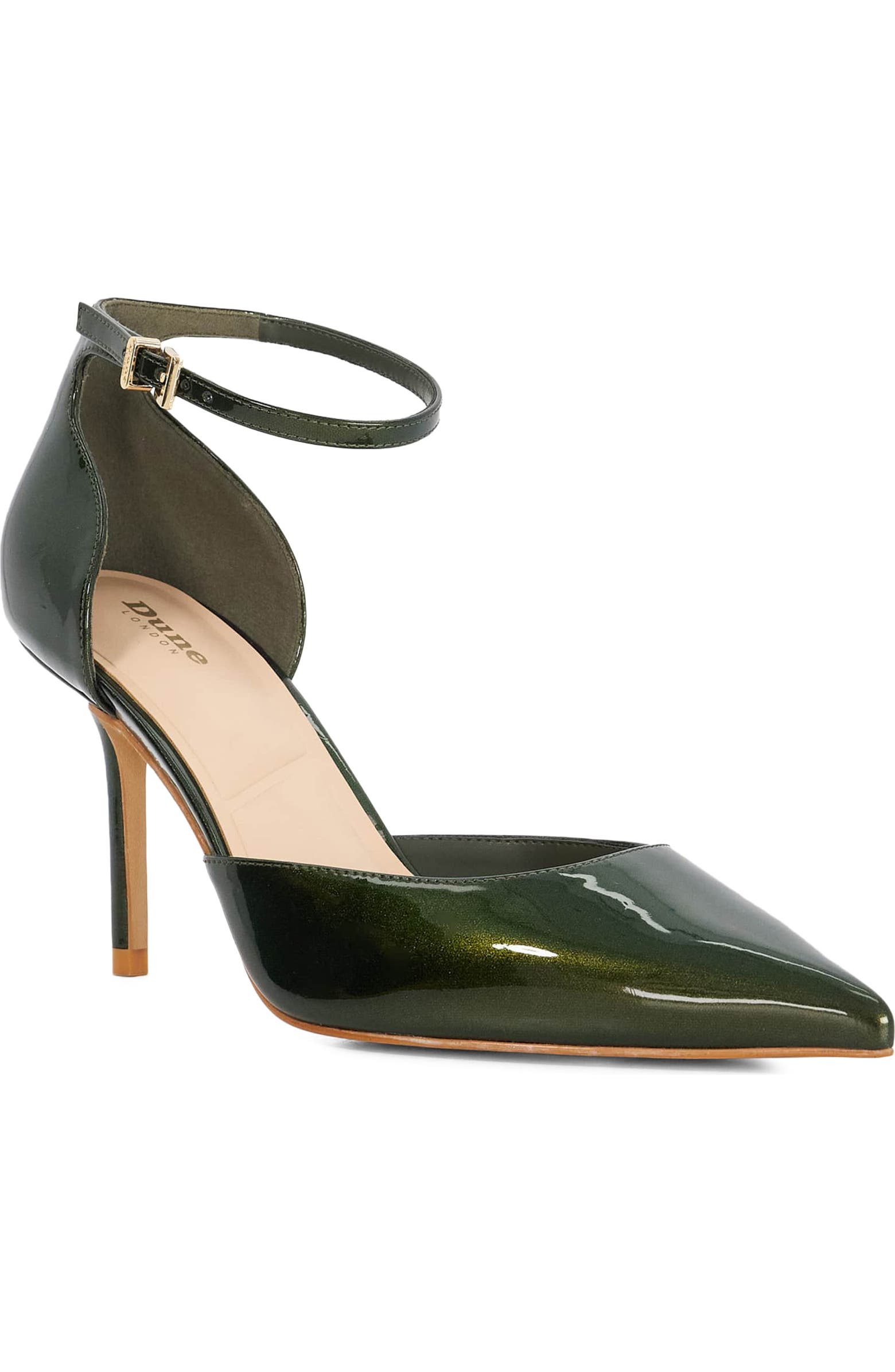 Dune London Calmness Pointed Toe Ankle Strap Pump (Women) | Nordstrom