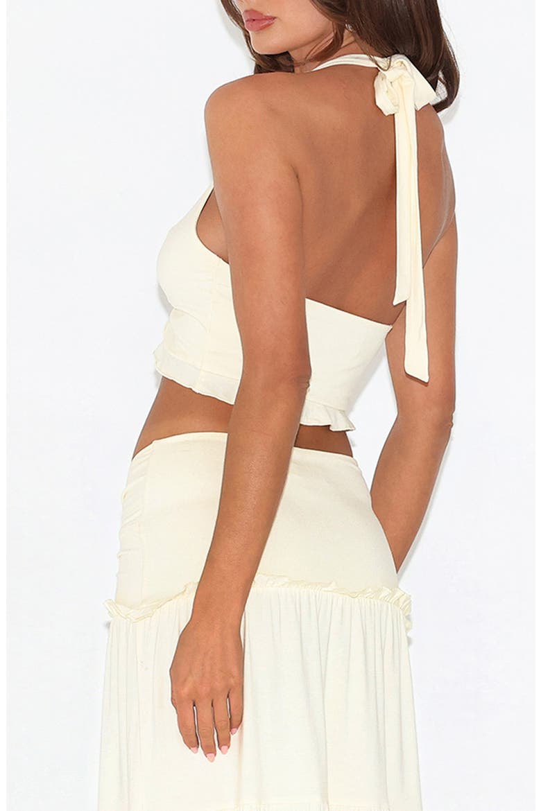 Katya Crop Halter Top, Alternate, color, WHITE