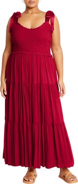 City Chic Cosmopolitan Tie Strap Sundress