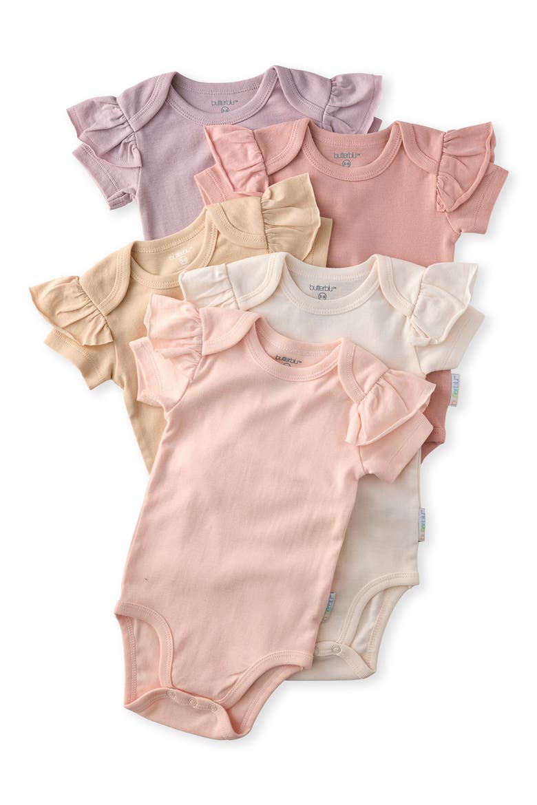 Rory 5-Pack Assorted Bodysuits, Main, color, SORBET