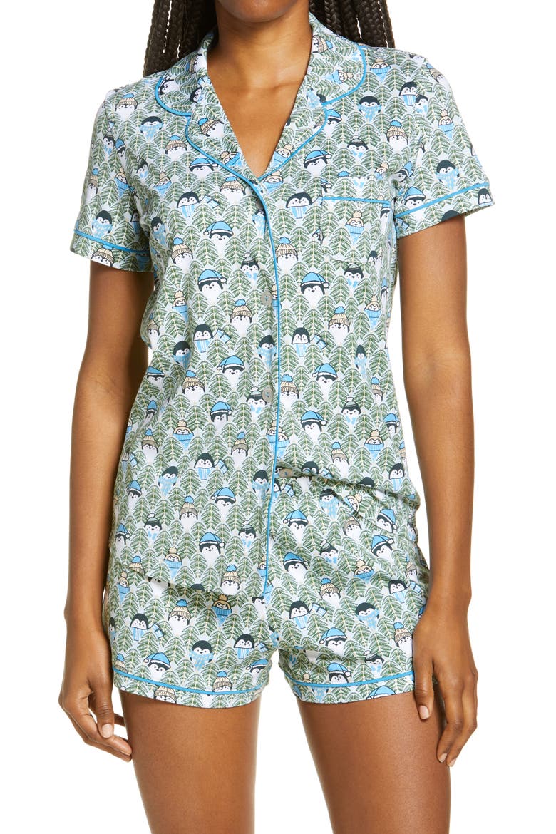 The Pings Short Pajamas, Main, color, GREEN