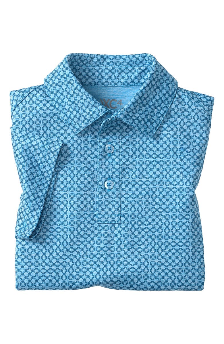 Johnston & Murphy Kids' XC4<sup>®</sup> Printed Polo, Alternate, color, Blue