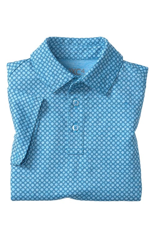 Johnston & Murphy Kids' Xc4® Printed Polo In Blue