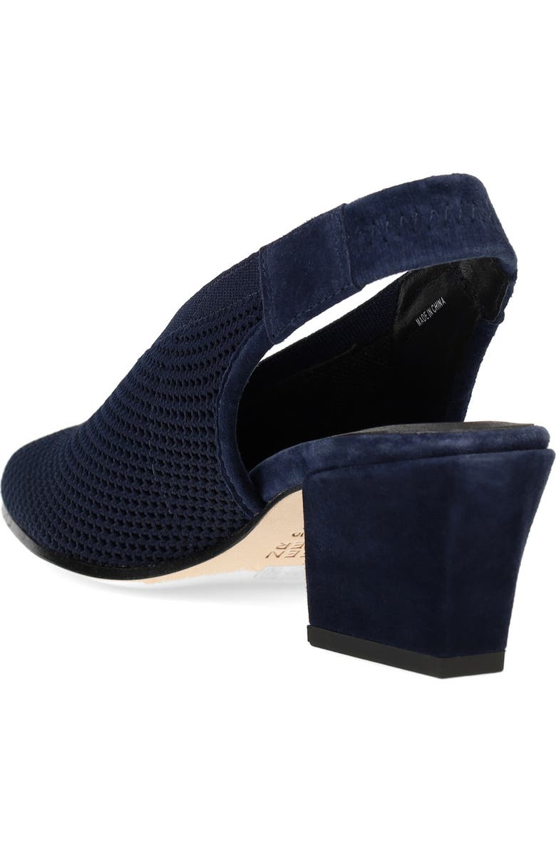 Eileen Fisher Vasa Block Heel Knit Slingback Pump, Alternate, color, Midnight