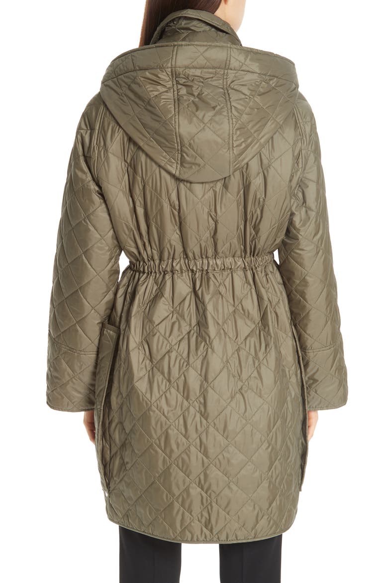 Coleraine Quilted Drawstring Jacket, Alternate, color, CADET GREEN