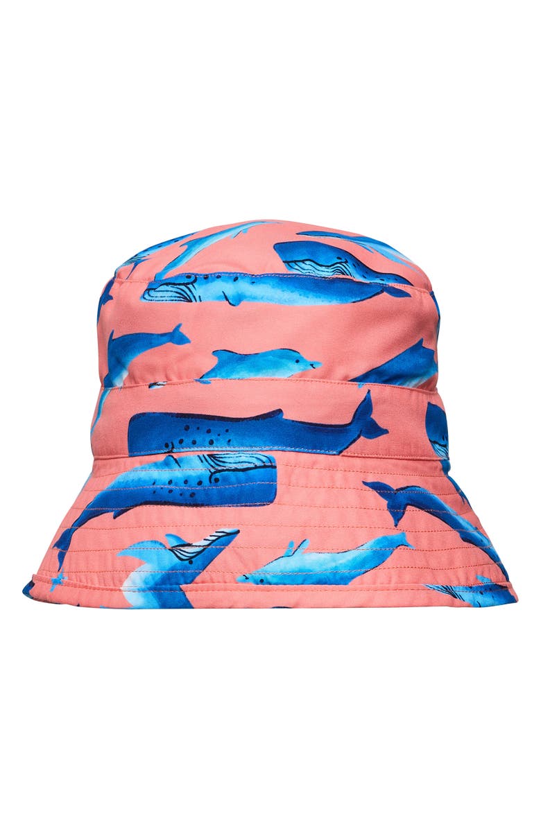 Snapper Rock Kids' Whale Tail Bucket Hat, Main, color, Peach