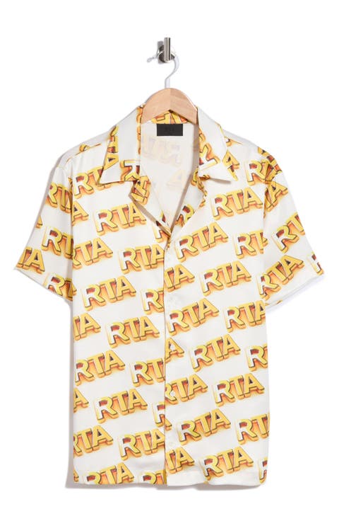Nathan Logo Print Camp Shirt