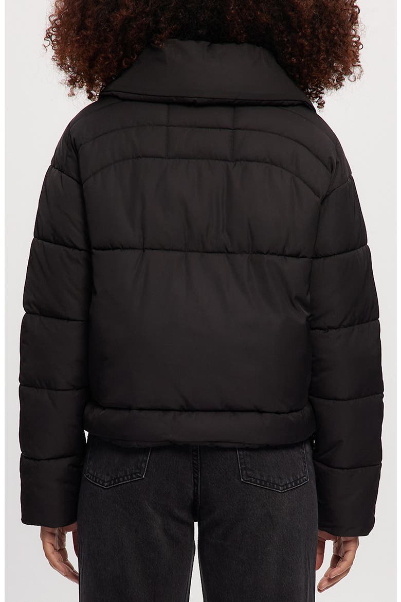 Crop Puffer Jacket, Alternate, color, BLACK