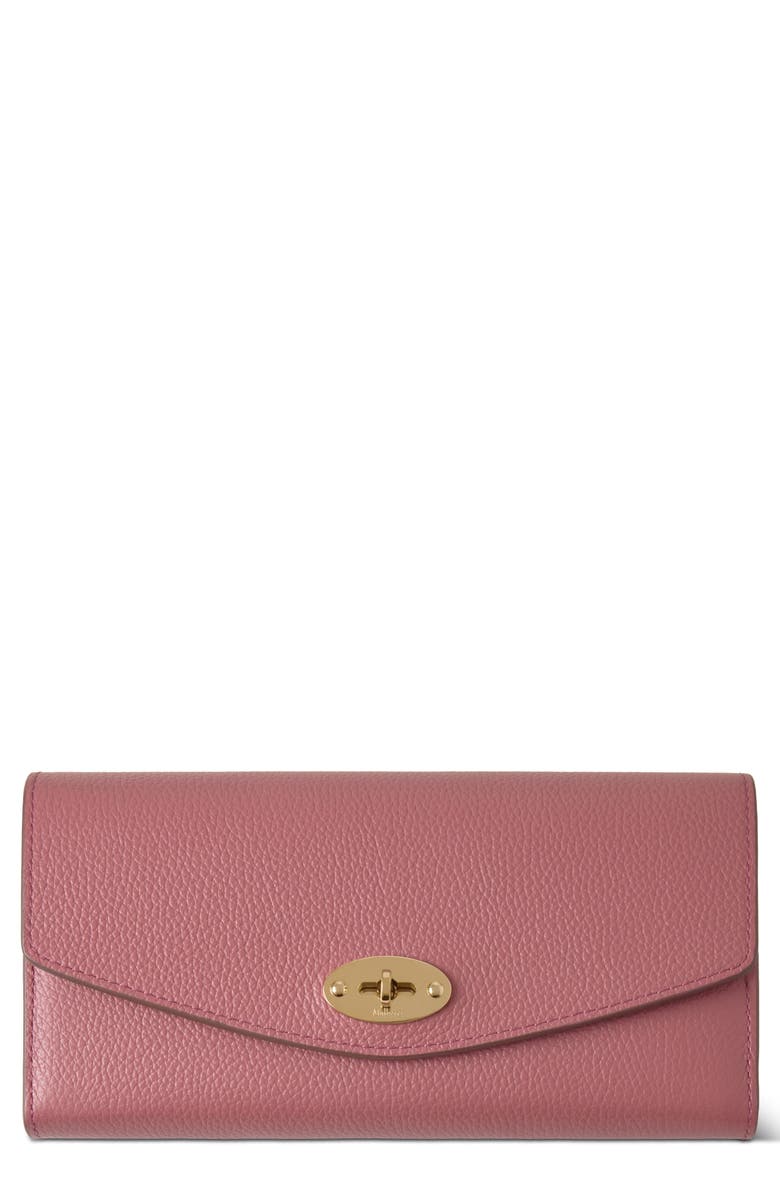 Mulberry Medium Darley Leather Wallet, Main, color, Pink Scrumpy