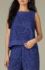 Wit & Wisdom Eyelet Crop Tank