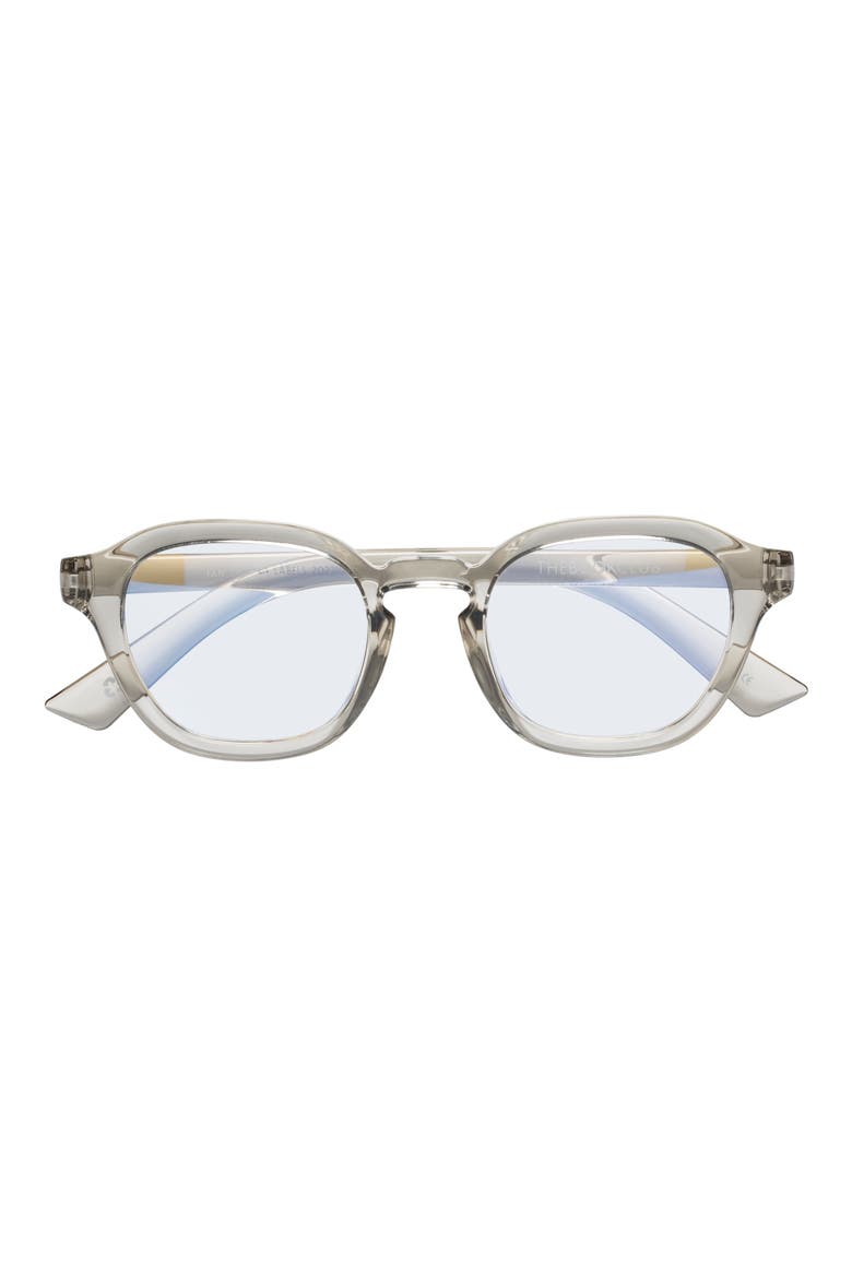 Fan Of Seen Labels 47mm Blue Light Blocking Reading Glasses, Main, color, SKY