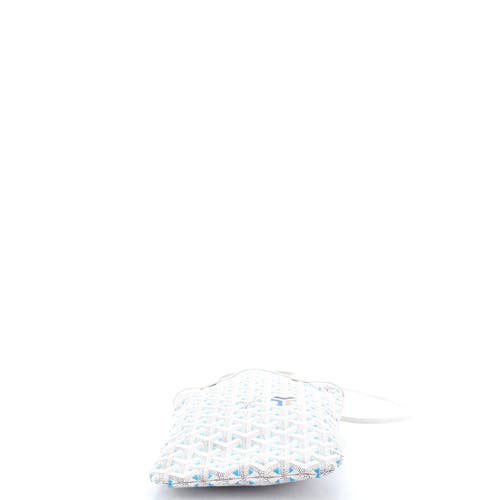 Pre-owned Goyard Goyard Poitiers Tote Claire Voie Coated Canvas Mini In White