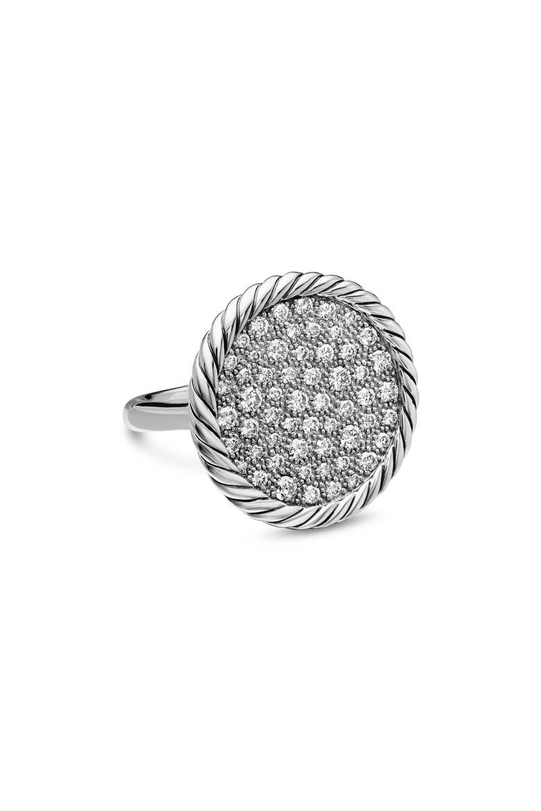 Elements® Pavé Diamond Ring, Main, color, STERLING SILVER