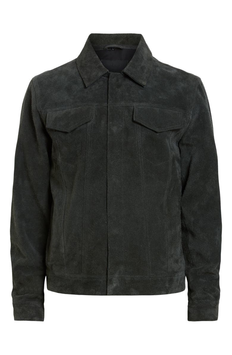 AllSaints Hopper Buffed Suede Trucker Jacket, Alternate, color,