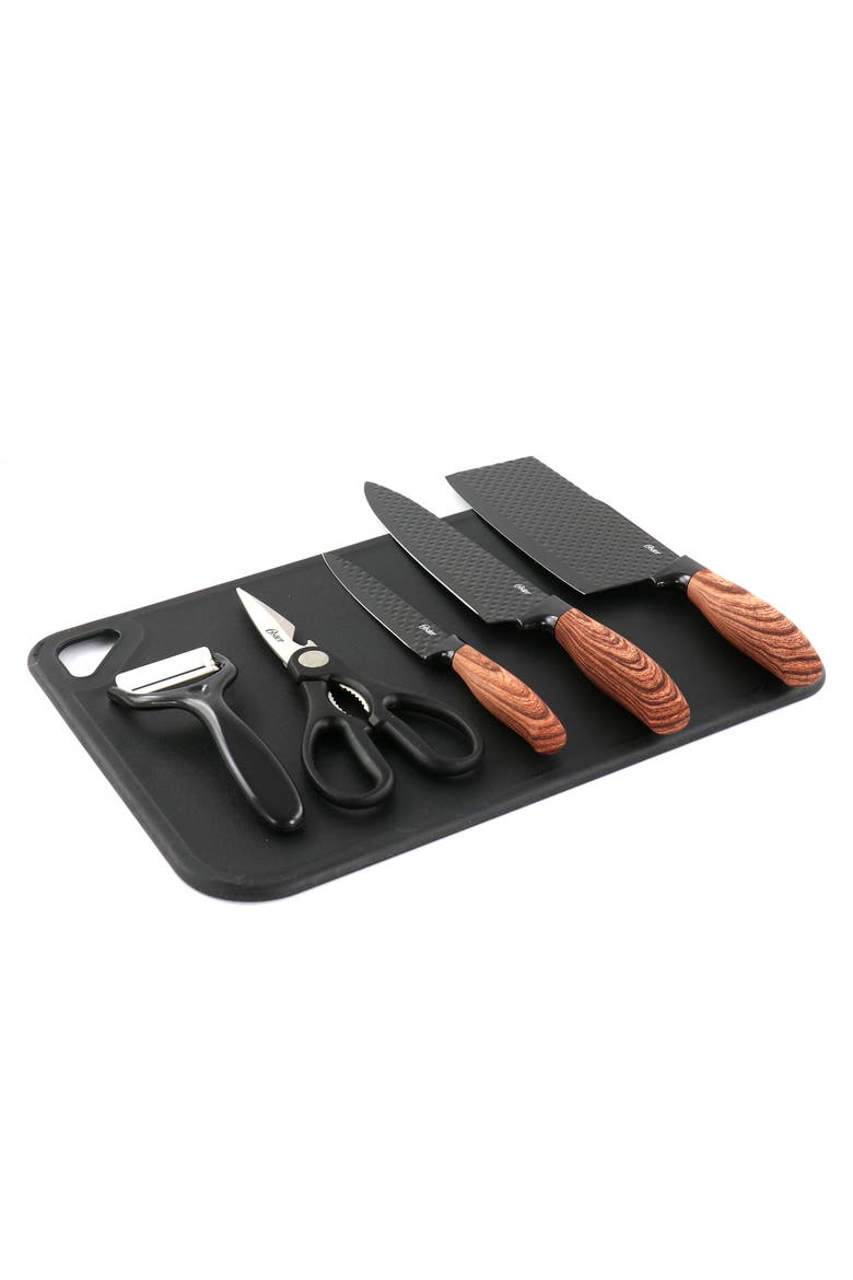 Gunderson 6 Piece Black Stainless Steel Cutlery Set, Alternate, color, Black