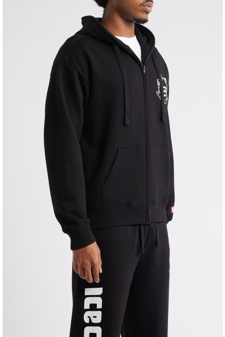 Loop Cotton French Terry Hoodie, Alternate, color, BLACK