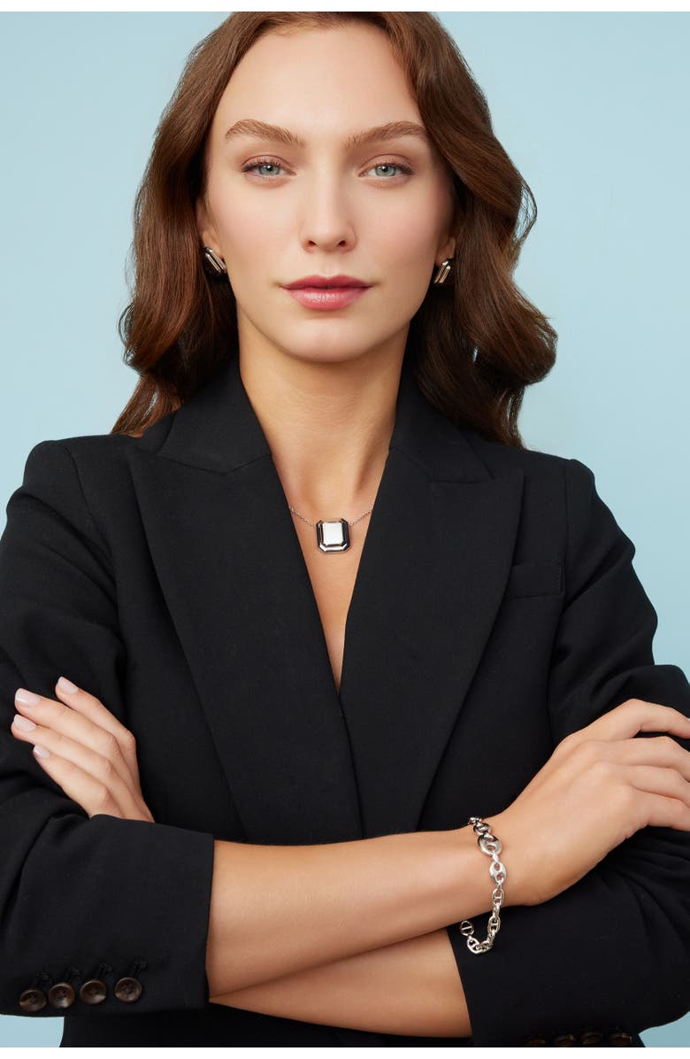 Oradina Sterling Silver Cufflink Button Studs, Alternate, color, Silver