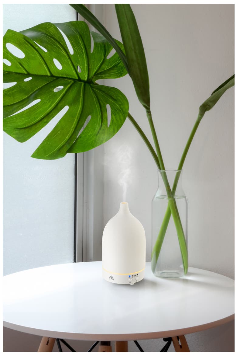 Vapor Ceramic Ultrasonic Diffuser, Alternate, color, WHITE