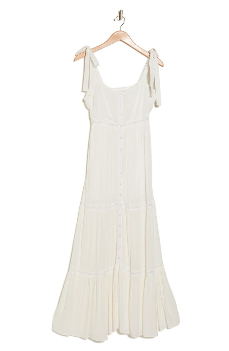 BY DESIGN Sicily Lace Tiered Maxi Dress, Alternate, color, White