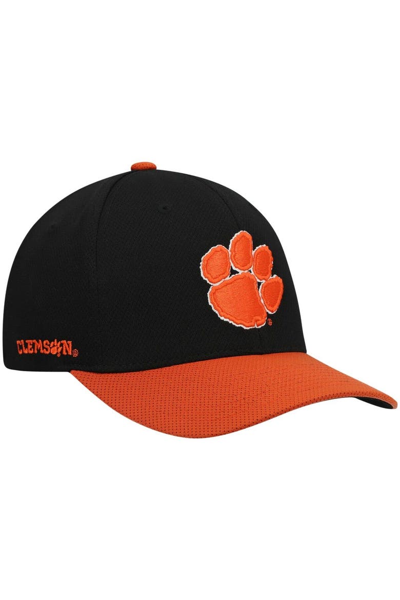 Men's Top of the World Black/Orange Clemson Tigers Two-Tone Reflex Hybrid Tech Flex Hat, Main, color, Black