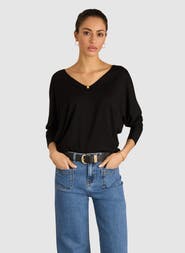 Baukjen Ella Batwing Sleeve V-Neck Top