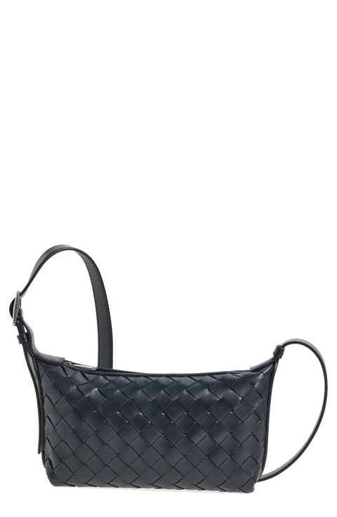 Traveler Intrecciato Leather Crossbody Bag