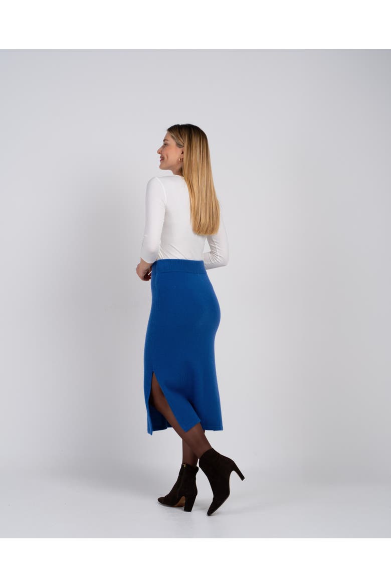Josie Merino Knitted Midi Skirt, Alternate, color, Denim Blue