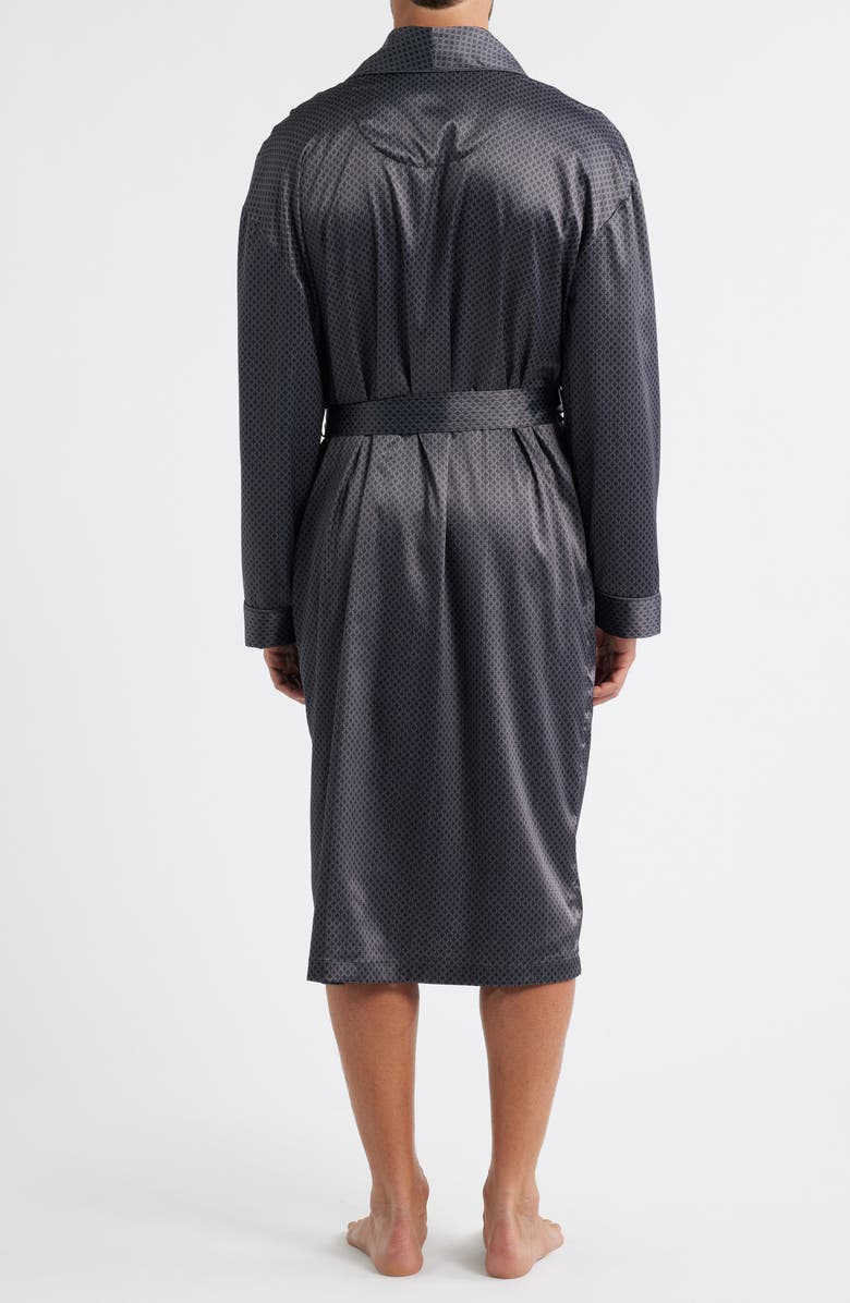 Majestic International Dreams of Satin Robe, Alternate, color, Black