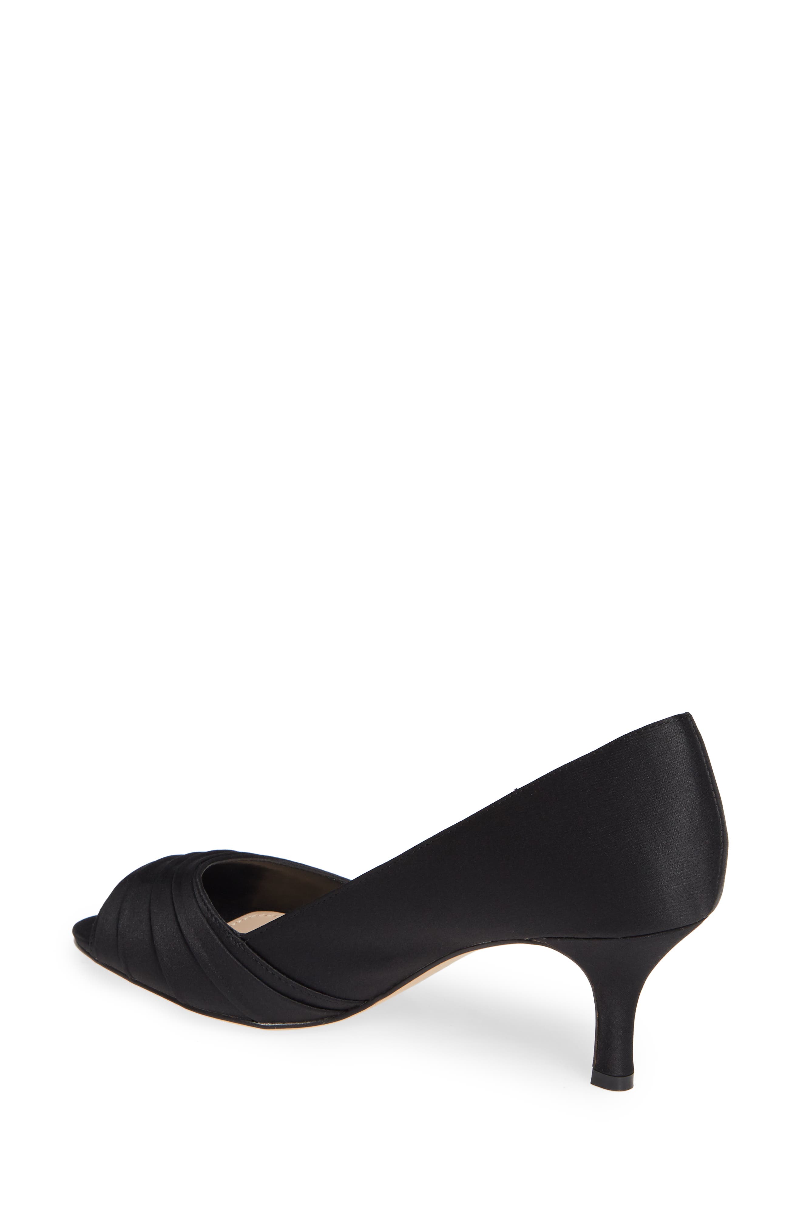 Chezare Peep Toe Pump, Alternate, color, BLACK SATIN