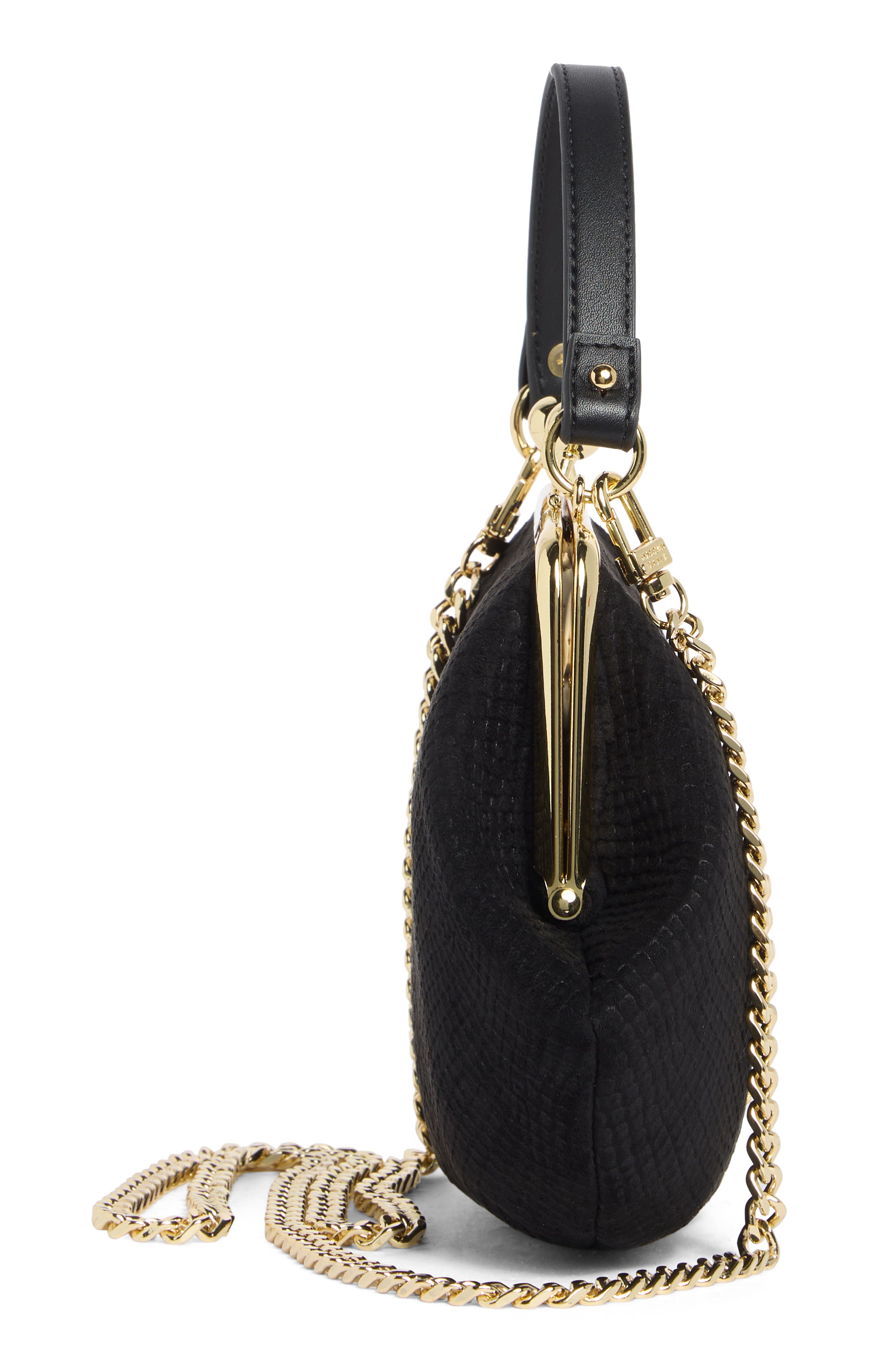 Blucca Faux Snakeskin Crossbody Bag, Alternate, color, BLACK SNAKE EMBOSS SUEDE