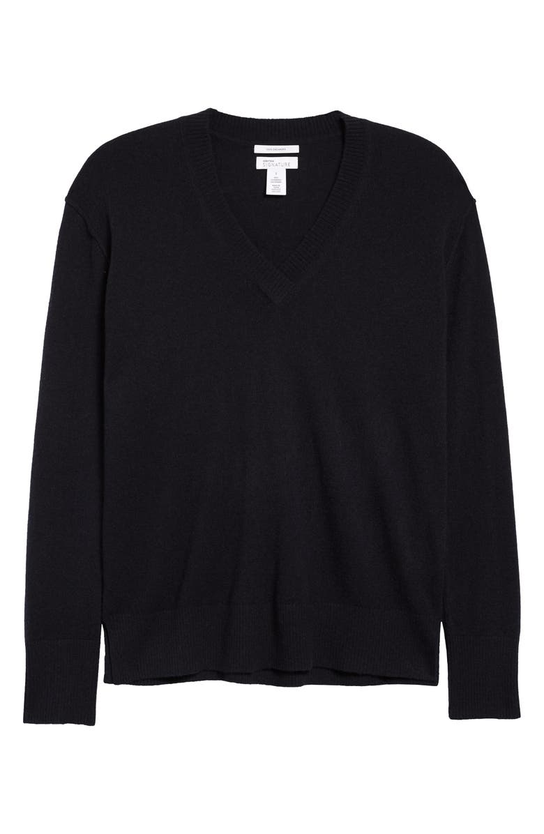 Nordstrom Signature V-Neck Cashmere Sweater, Alternate, color, 