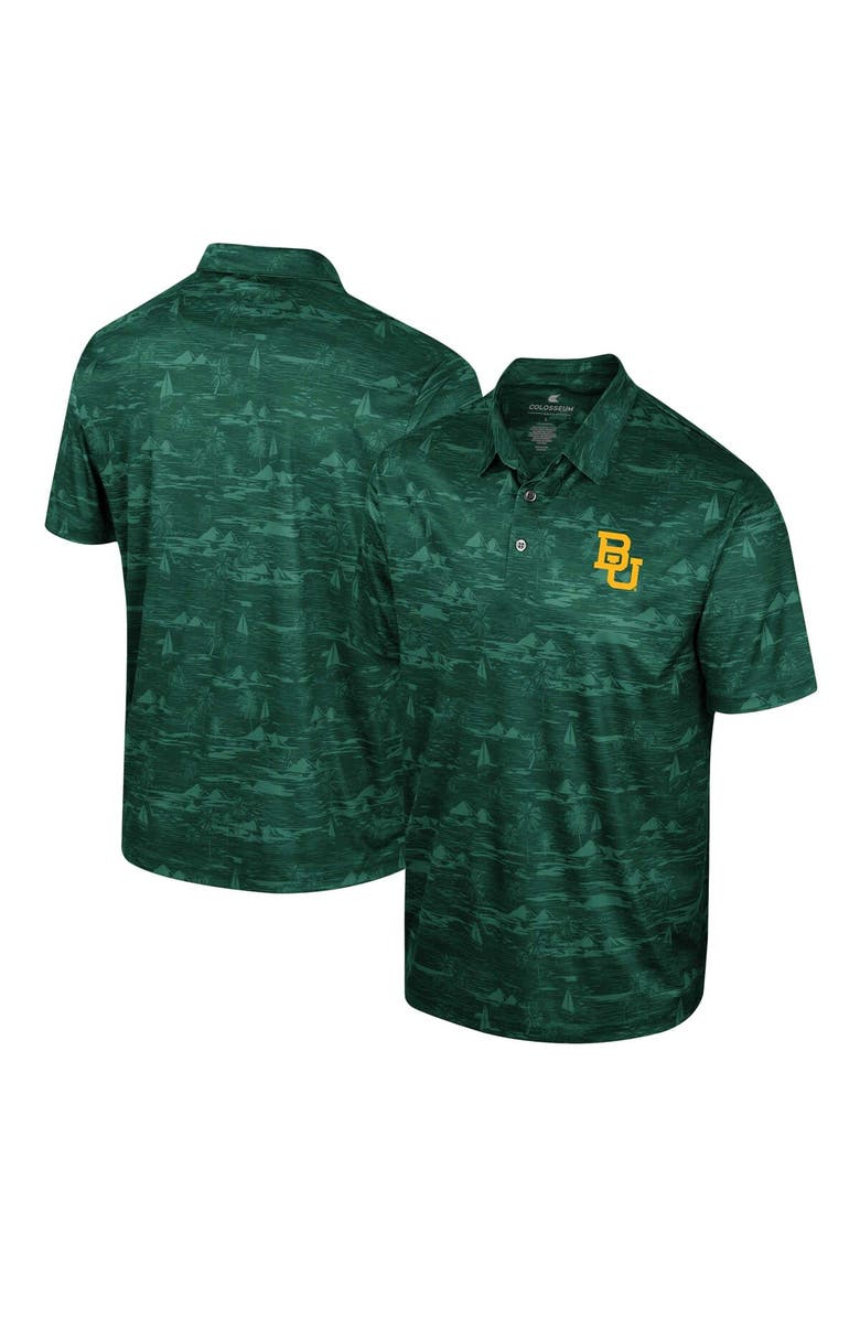 COLOSSEUM Men's Colosseum Green Baylor Bears Daly Print Polo, Main, color, Green