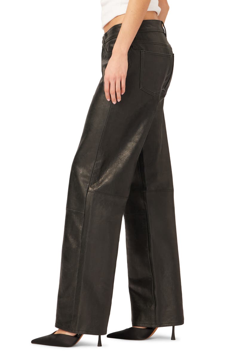 DL1961 Drue Low Rise Straight Leg Leather Jeans, Alternate, color,