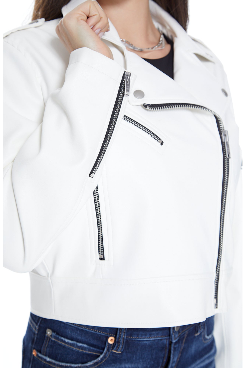 Ride or Die Faux Leather Jacket, Alternate, color, Cloud