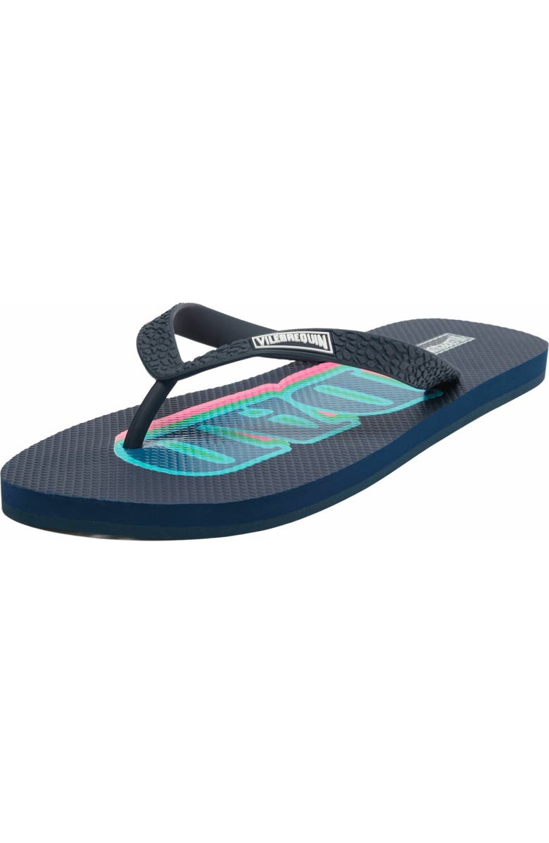 Vilebrequin Men's Dad and Son Flip Flops, Main, color, Bleu Marine